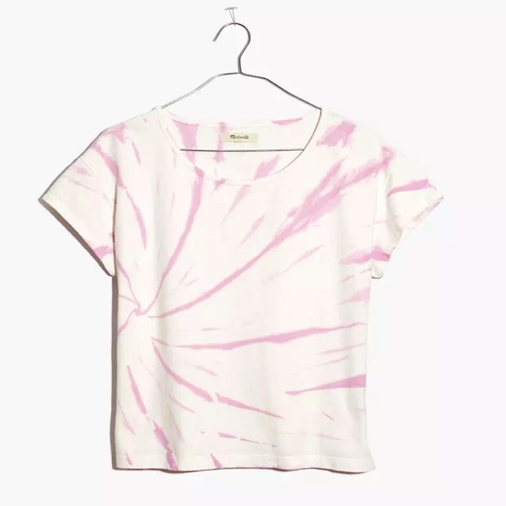 Madewell Tie-Dye Cap Sleeve Boxy Tee